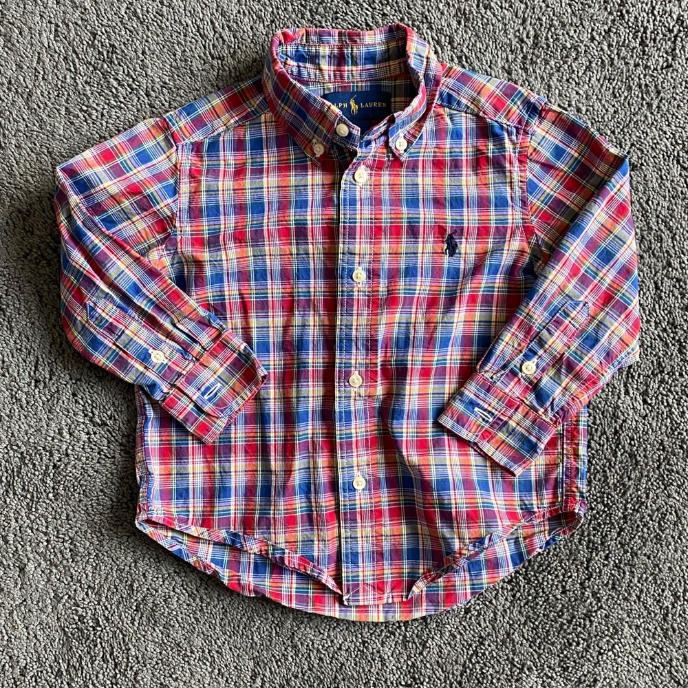 🐘Ralph Lauren (2T) Plaid Button Down Shirt🐘